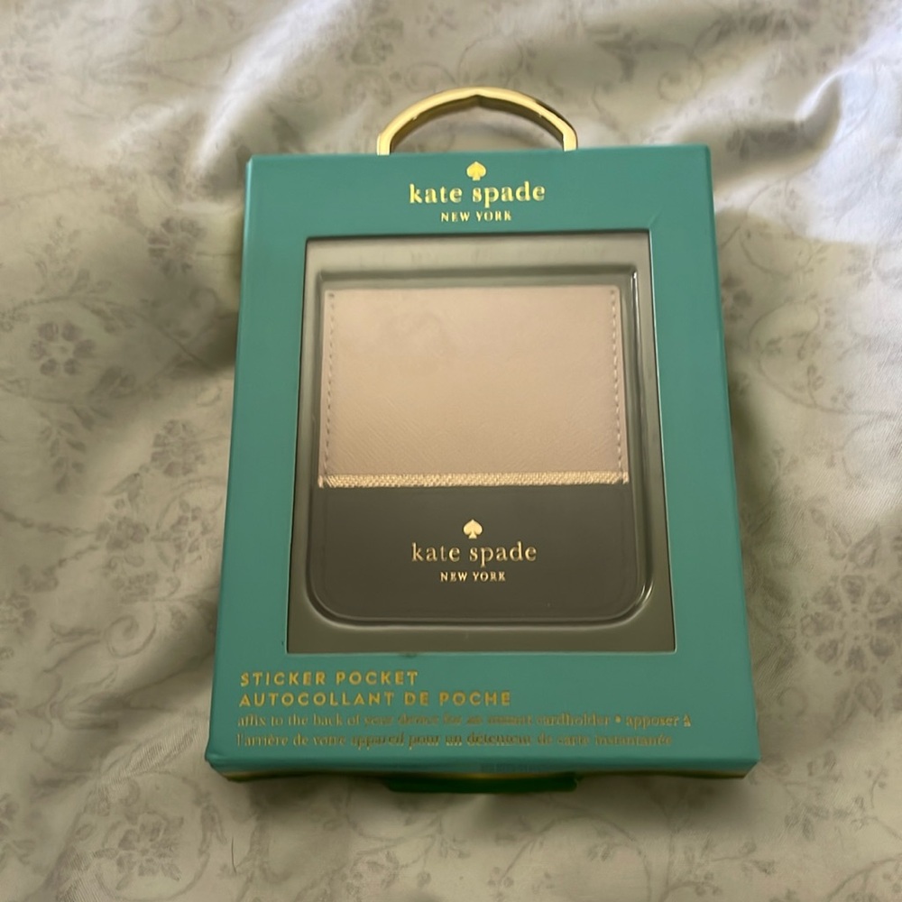 NIB Kate Spade Sticker Pocket Cardholder For Cell Phone